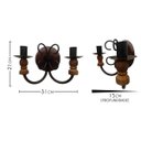 Ver imagem 2 de Luminária de Parede Arandela de Madeira Rustica para Cozinha Retro - Verniz