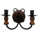 Ver imagem 1 de Luminária de Parede Arandela de Madeira Rustica para Cozinha Retro - Verniz