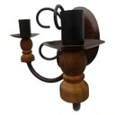 Ver imagem 3 de Luminária de Parede Arandela de Madeira Rustica para Cozinha Retro - Verniz