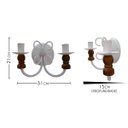 Ver imagem 2 de Luminária de Parede Arandela de Madeira Rustica para Cozinha Retro - Branco & Verniz
