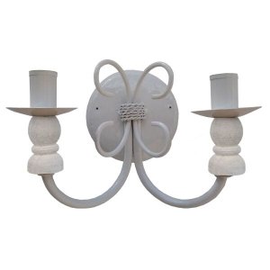 Luminária de Parede Arandela de Madeira Rustica para Cozinha Retro - Branco