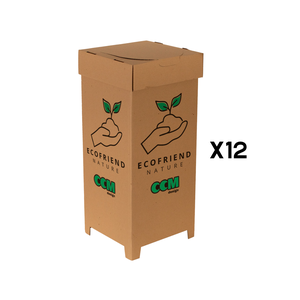 Kit 12 Lixeira Descartável de Papelão