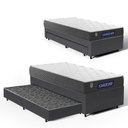 Ver imagem 1 de Cama Box + Colchão Gazin de Espuma D60 Double Face Force Up + Auxiliar de Espuma Solteiro 88 cm