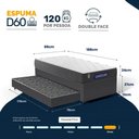 Ver imagem 3 de Cama Box + Colchão Gazin de Espuma D60 Double Face Force Up + Auxiliar de Espuma Solteiro 88 cm