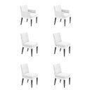 Ver imagem 1 de Kit 4 Cadeiras Germany + 2 Germany Retro Suede Branco Dominic Decor