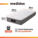 Ver imagem 4 de Cama Box Baú Colchão Solteiro Molas Ensacadas Splendido Munhoz