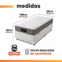 Ver imagem 3 de Cama Box Baú Colchão Solteiro Molas Ensacadas Splendido Munhoz