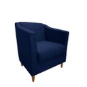 Ver imagem 1 de Poltrona Titânio Suede Azul Marinho