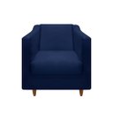 Ver imagem 2 de Poltrona Titânio Suede Azul Marinho