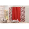 Cortina Floratta Floral Vermelho 02 Metros - 1