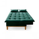 Ver imagem 2 de Sofá Cama Reclinável Casal 1,84m Island Suede Verde Premium