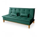 Ver imagem 1 de Sofá Cama Reclinável Casal 1,84m Island Suede Verde Premium