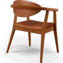 Ver mais imagens de Poltrona Decorativa Para Sala de Estar Cecília B04 Couríssimo Camel - Lyam Decor