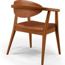 Ver mais imagens de Cadeira Estofada para Sala de Estar Cecília B04 Couríssimo Camel - Lyam Decor