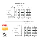 Ver imagem 4 de Disjuntor Serie Sd61 02a Ip Curva C Steck