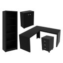 Ver imagem 1 de Conjunto para Escritório Preto 4 Peças Tecnomobili