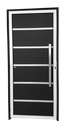 Ver imagem 1 de Porta Alumínio Lambril Premium c/Puxador D.Mix Preto 90 Brimak