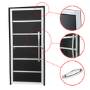 Ver imagem 2 de Porta Alumínio Lambril Premium c/Puxador D.Mix Preto 90 Brimak
