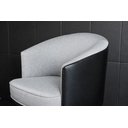 Ver imagem 5 de Poltrona Julia Giratoria Base Aluminio - Nobly Decor Cinza/Couro Preto
