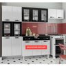 Cozinha Compacta Aço Rubi 5 Vidros 3pçs Branco Preto - 8
