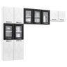 Cozinha Compacta Aço Rubi 5 Vidros 3pçs Branco Preto - 6