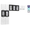 Cozinha Compacta Aço Rubi 5 Vidros 3pçs Branco Preto - 5