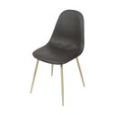 Ver imagem 1 de Cadeira Eames Tania Charla Base Metal Madeira - Marrom