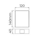 Ver imagem 2 de Arandela Stella Wall Plus Led 2 Fachos Fechados Ip65 10w Bivolt Branco - 3000k - Luz Amarela