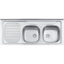 Ver imagem 1 de Pia de Apoio Tramontina Stratta 2C 34 FX DX em Aço Inox 120x50 cm com 2 Cubas