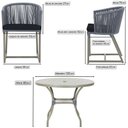 Ver imagem 2 de Mesa e 6 Cadeiras de Jantar Noronha Fendi E12 Trama Original Prata