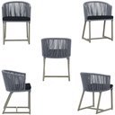 Ver imagem 5 de Mesa e 6 Cadeiras de Jantar Noronha Fendi E12 Trama Original Prata