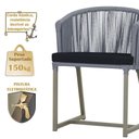 Ver imagem 4 de Mesa e 6 Cadeiras de Jantar Noronha Fendi E12 Trama Original Prata