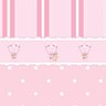 Papel de Parede Adesivo com Faixa Ursa Baloeira Balões Rosa Quarto Bebê - Ssbb-068 - 1