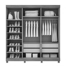 Guarda-Roupa 5 Portas Magnífico Branco Acetinado - Gelius - Branco - 3 Guarda-Roupa 5 Portas Magnífico Branco Acetinado - Gelius - Branco - 3