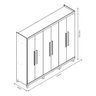 Guarda-Roupa 6 Portas e 4 Gavetas 100% MDF Gelius Absolut Madeirado - 4