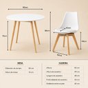 Ver imagem 3 de Conjunto Leda Mesa 90cm Compacta & 4 Cadeiras Leda Branca