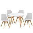Ver imagem 2 de Conjunto Leda Mesa 90cm Compacta & 4 Cadeiras Leda Branca