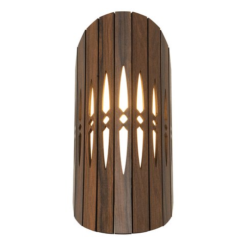 Arandela Luminária Decorativa Madeira Arpoador Red:Pau Ferro