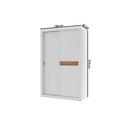 Ver imagem 4 de Guarda Roupa Solteiro 2 Portas de Correr e 2 Gavetas Vivacce 835 Flex Freijo ou Freijo C- Cinza