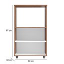 Ver imagem 2 de Armário Balcão Multiuso para Cozinha Micro-ondas e Forno Tais 02 Portas Savana Off White Moblis