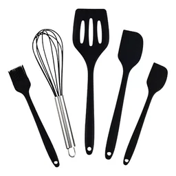 Kit Utensílios Silicone Cozinha 5 Peças:rosa - 2