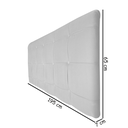 Ver imagem 2 de Painel Estofado Thaina 195 cm Para Cama Box Quarto King Size MV Estofados Sintético Branco