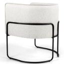 Ver imagem 4 de Kit 2 Poltronas Decorativas Base de Aço Preto Nix Linho - Gran Belo
