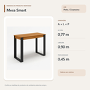 Ver imagem 3 de Mesa Escrivaninha Smart Preto Cinamomo Formimóveis