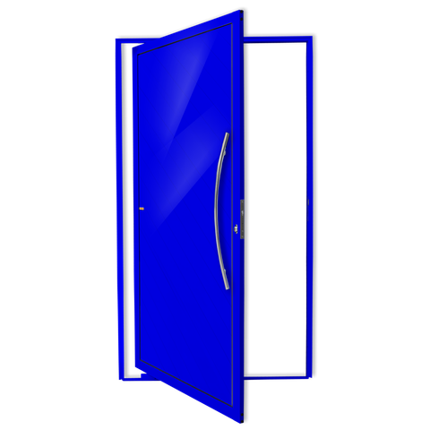 Porta Pivotante Alumínio Lambril Savana c/Puxador D.Azul 100 Brimak