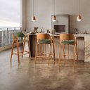 Ver imagem 1 de Kit 2 Banquetas Altas em Madeira Maciça Gaia Verde