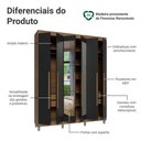 Ver imagem 6 de Guarda-Roupa Casal com Pés 6 Portas Batentes com Espelho Netuno Madesa
