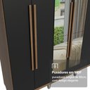 Ver mais imagens de Guarda-Roupa Casal com Pés 6 Portas Batentes com Espelho Netuno Madesa