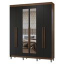 Ver imagem 4 de Guarda-Roupa Casal com Pés 6 Portas Batentes com Espelho Netuno Madesa