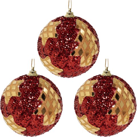 Kit 36 Enfeite Bolas Natalina Árvore Natal Estrela Artesanal